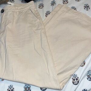 ROLLAS High Rise Wide Leg Jeans size 10/Medium beige